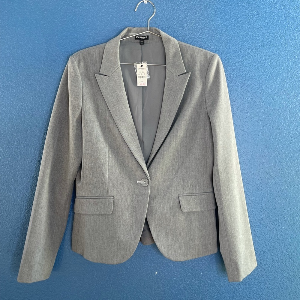 Express One Button Grey Blazer (NWT)